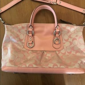 Coach Leather Ashley Peony Pink Satchel